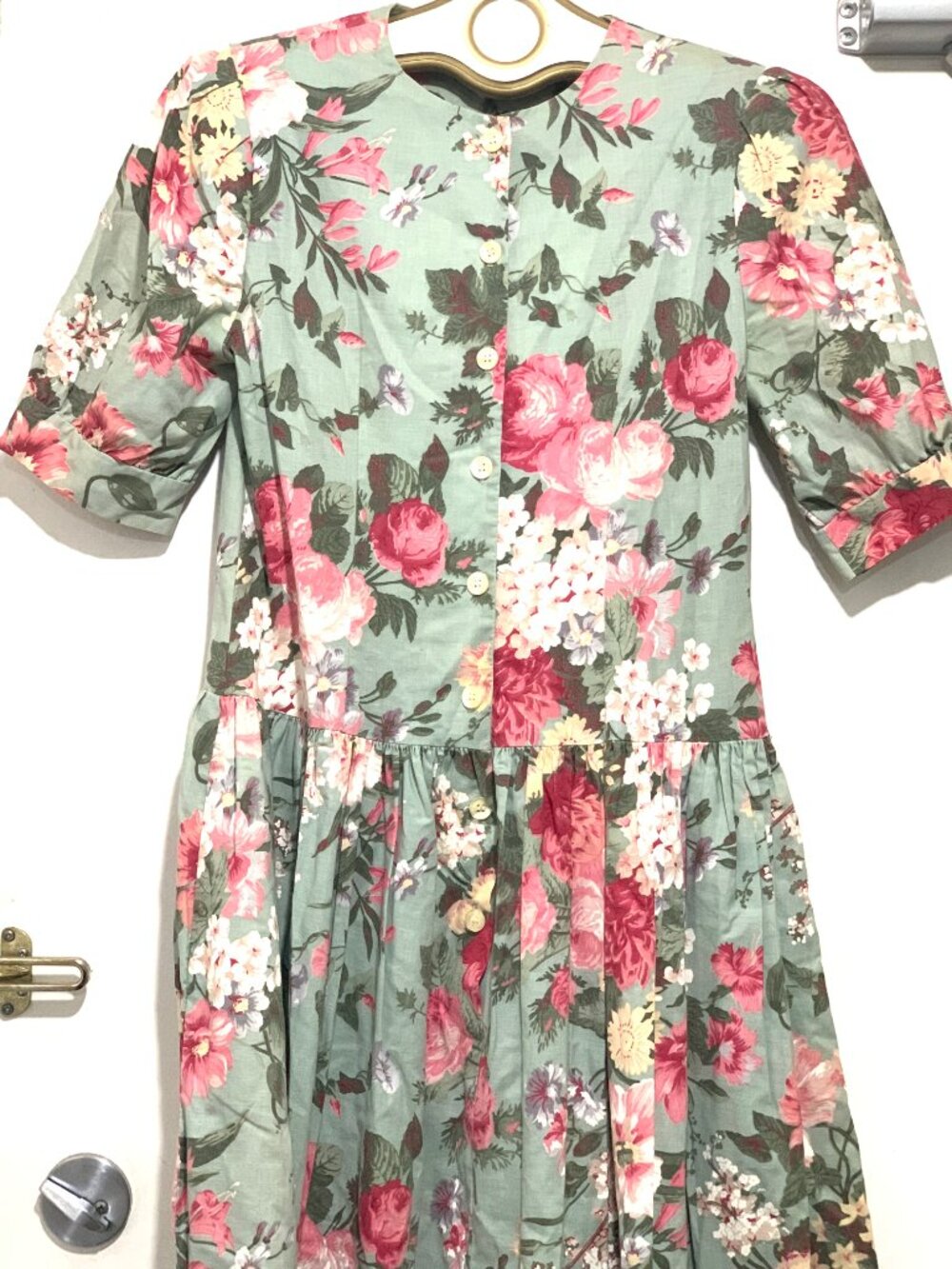 VINTAGE COTTON FLORAL MAXI DRESSES SIZE S - Picture 8 of 9